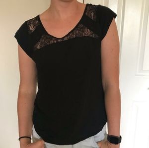 Lace trim top